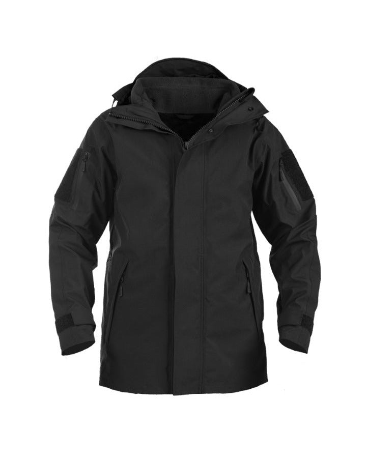 Zwarte tactische regenjas met uitneembare fleece Gen II