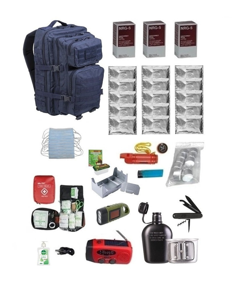 Noodpakket 72 uur Europa noodrugzak marineblauw kopen