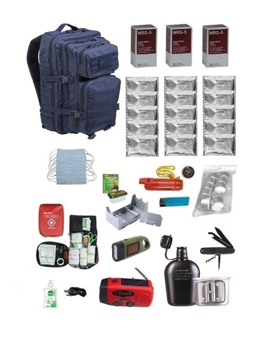 Noodpakket 72 uur Europa noodrugzak marineblauw kopen