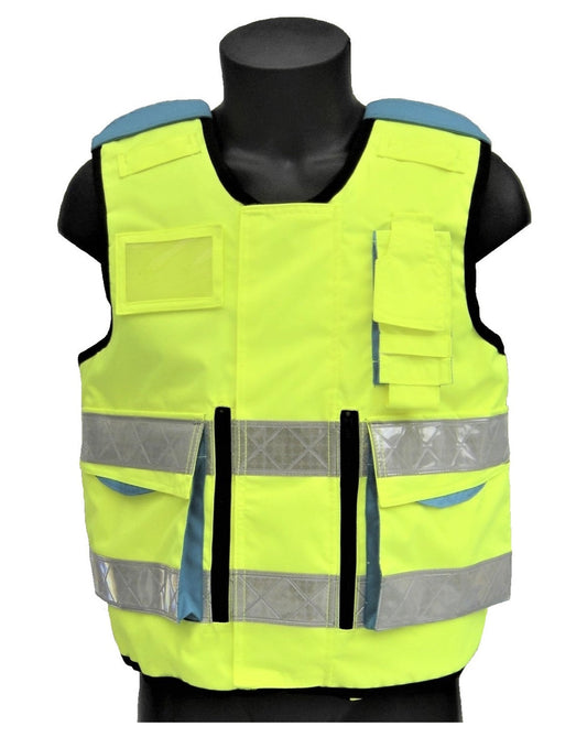 Ambulance high visibility fluorescent yellow bulletproof vest NIJ 3A (04)G Sioen