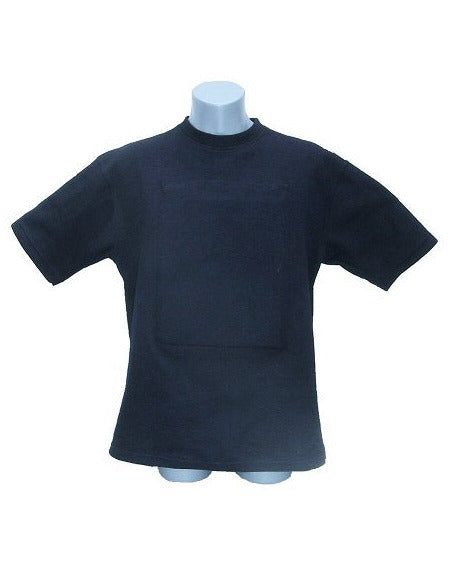 Blue fire retardant undershirt and cut resistant underwear T-shirt