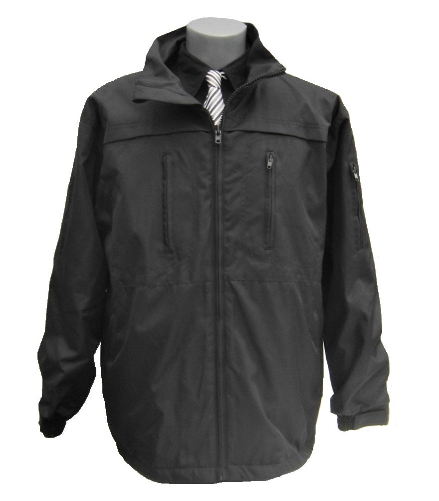 Tactical cut resistant raincoat stab resistant jacket black VBR-Belgium