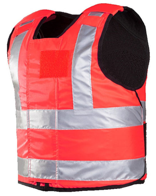 Helios red high visibility fluorescent bulletproof vest NIJ 3A (04)G Sioen