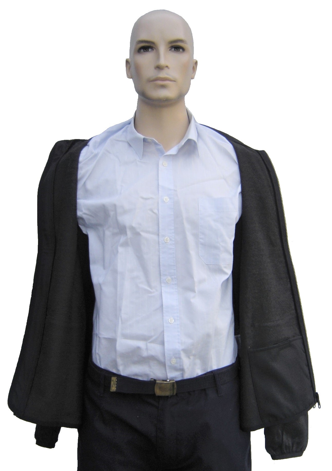 Cut resistant and fire retardant TORSKIN T-shirt with zipper in the middle
