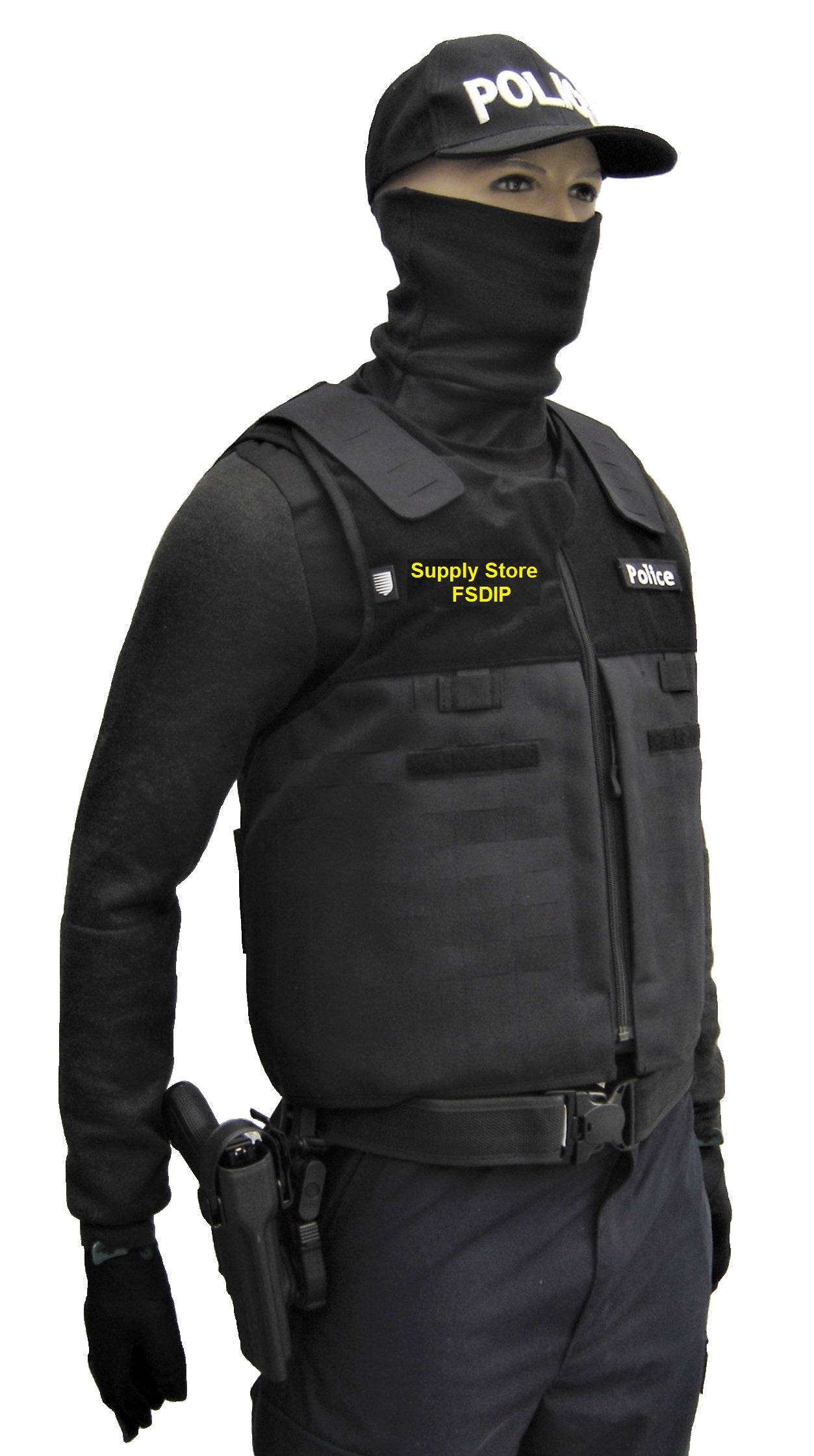 Bulletproof vest police Belgium Lasercut H01-KR1 + NIJ-4 SA Sioen blue