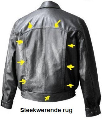 Stab resistant genuine leather jacket men's black leather vest