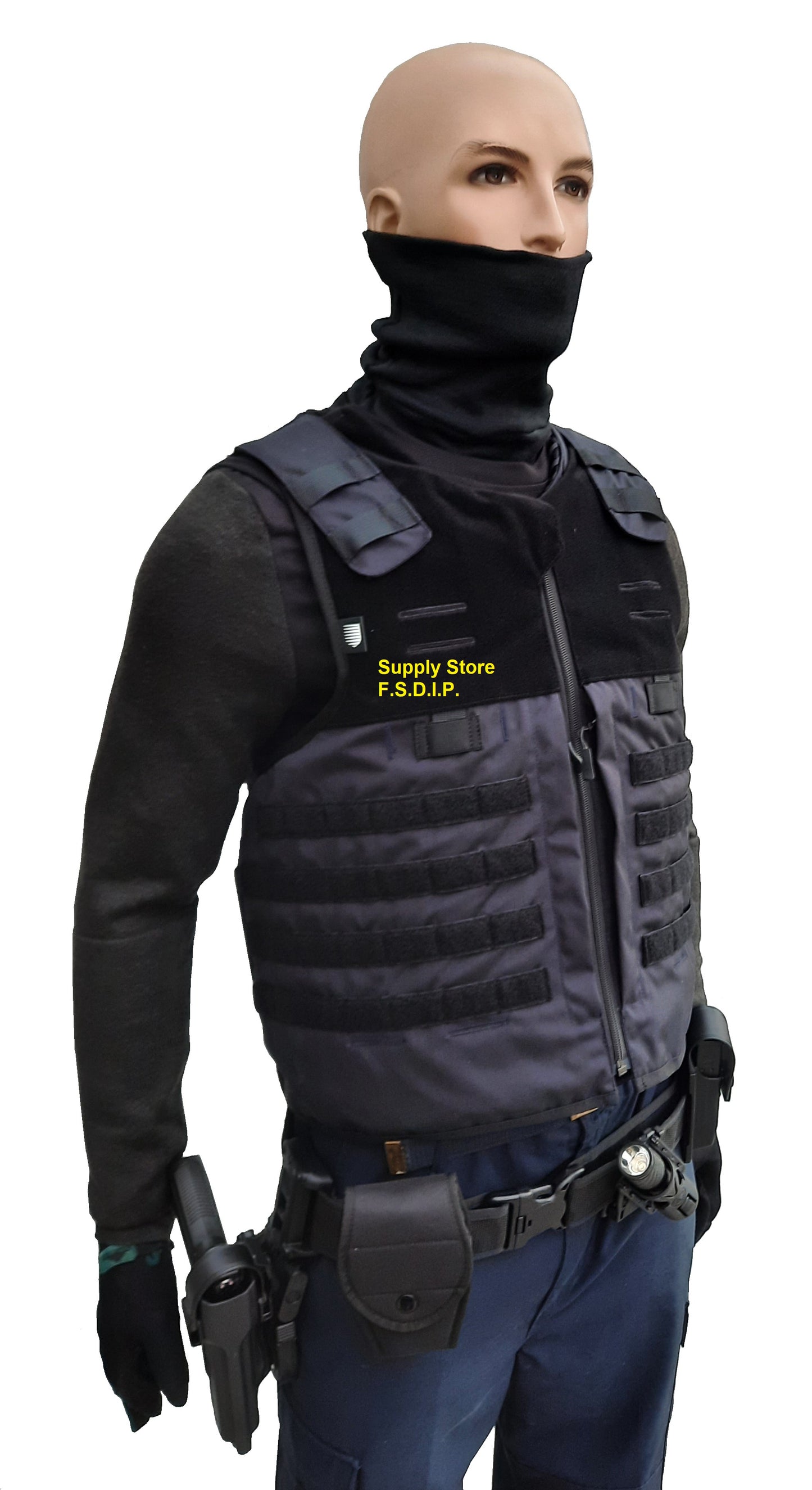 Bulletproof vest police Belgium Molle H01-KR1 + NIJ-4 SA Sioen blue