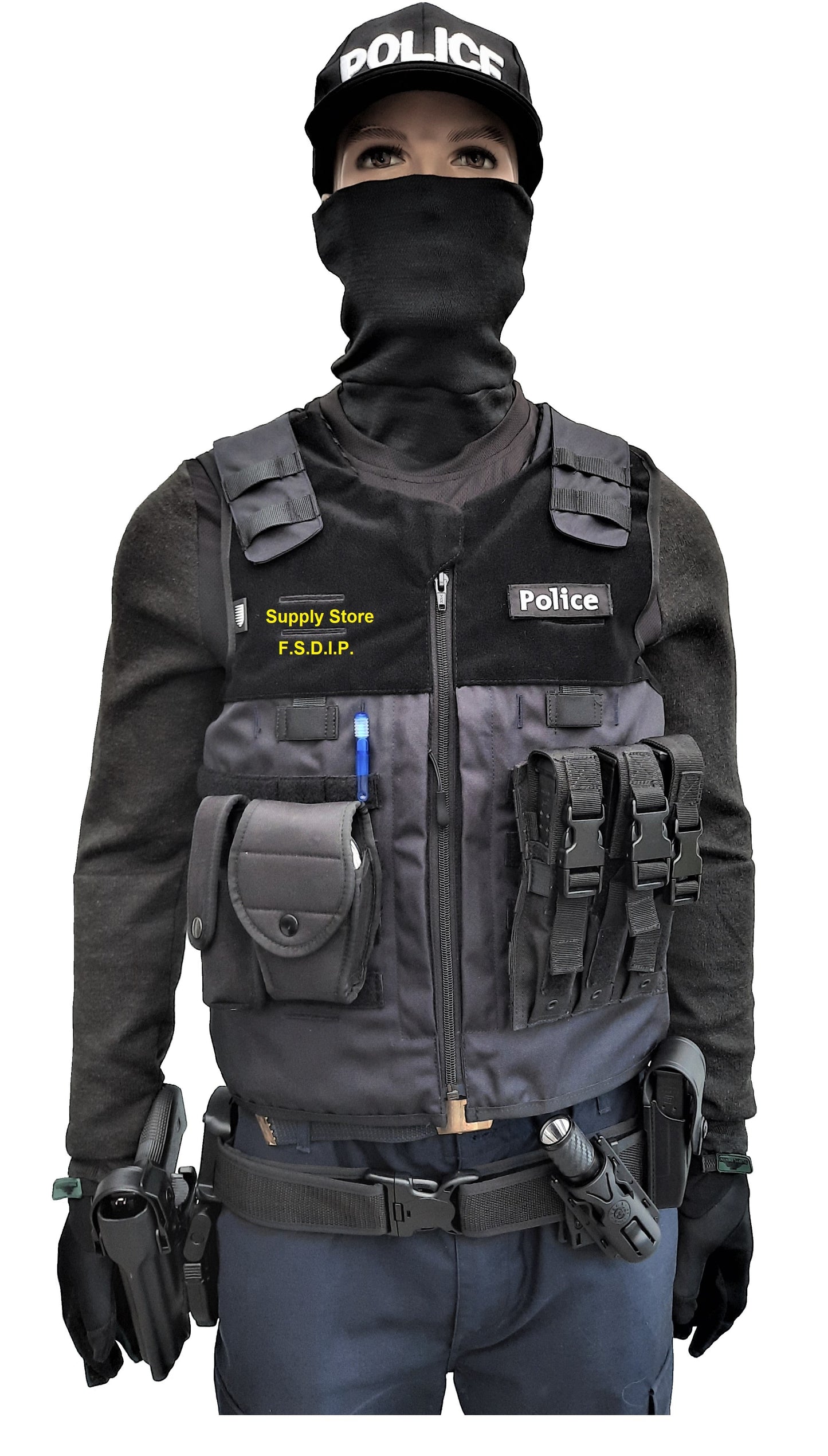 Bulletproof vest police Belgium Molle H01-KR1 + NIJ-4 SA Sioen blue