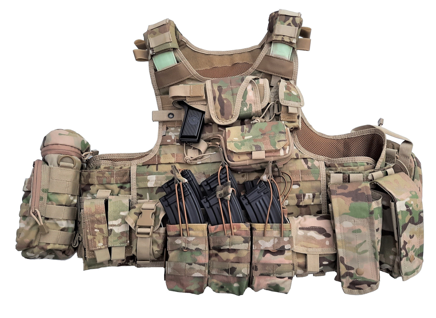 QPC multicam plate carrier klasse 4 met extra tasjes (04)