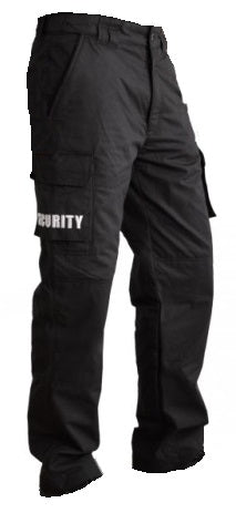 Black security combat pants security men cargo pants
