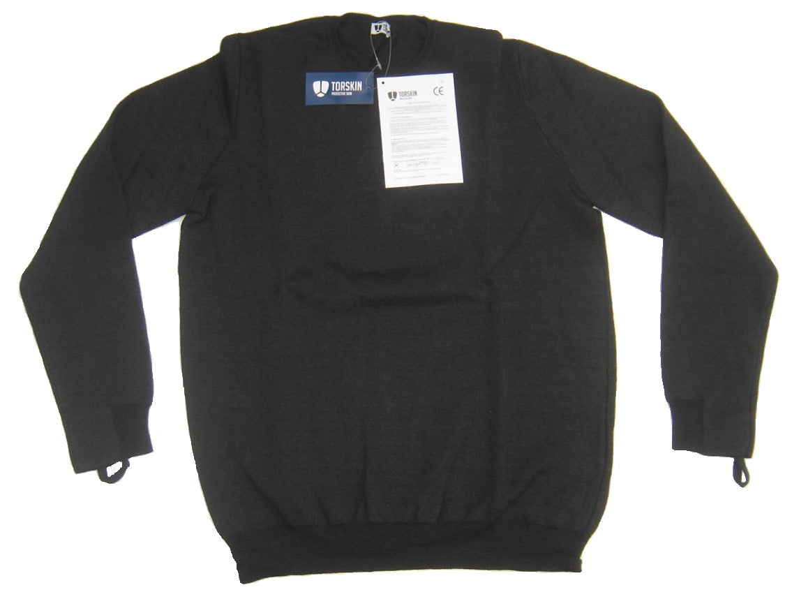 Snijbestendige en steekwerend TORSKIN T-shirt dubbele voorkant zwart 100K