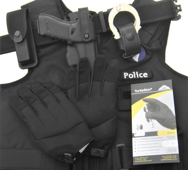 <tc>Stichfeste Polizei
Handschuhe nadeln Alpha schnittfest Turtleskin</tc>