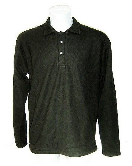Snijwerende Pique polo shirt zwart lange mouwen VBR-Belgium